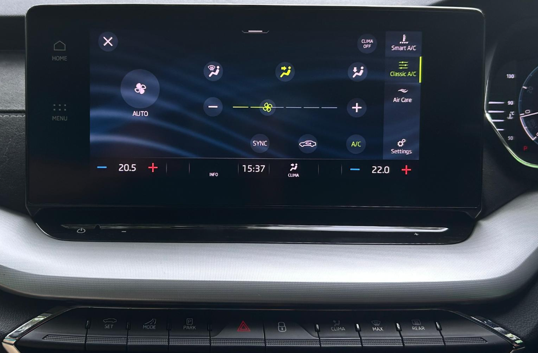 How do I turn on/off the aircon in the Skoda Octavia? GetGo Help Centre